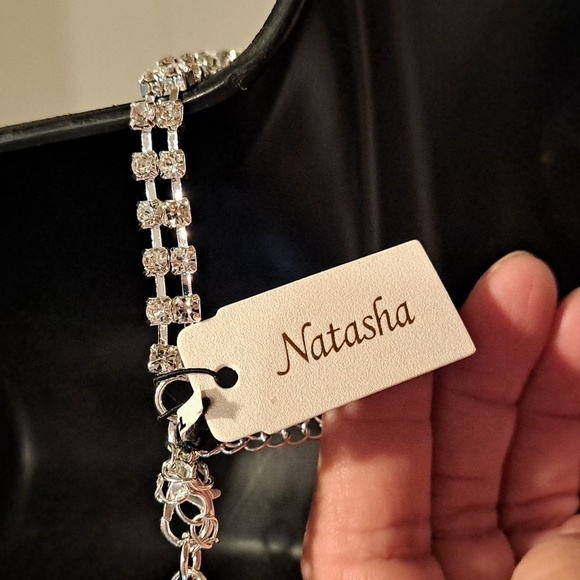 Natasha Silver Rhinestone Chain Bralette - Picture 7 of 7